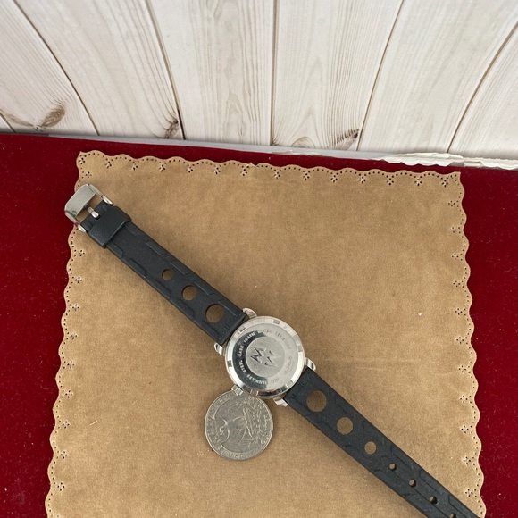 Michele Urban Watch Mini Aluminum Black Dial Blue or Red Strap with Box - Picture 5 of 12